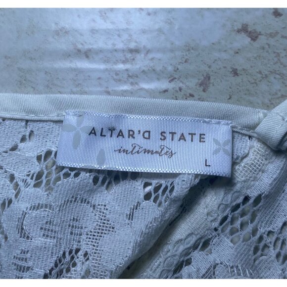 Cream Lace Bustier Crop Top Boning & Adjustable Straps Size L Bridal Coquette - Picture 6 of 7